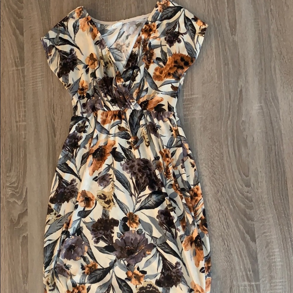 Pinkblush Floral Fitted Velvet Maternity Dress